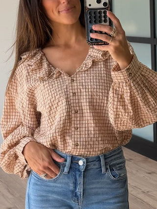 Rangeland Ruffle Collar Blouse