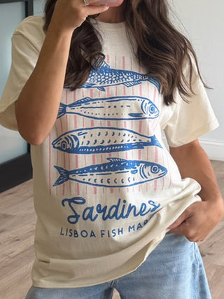 "Sardines" Oversized Graphic Tee
