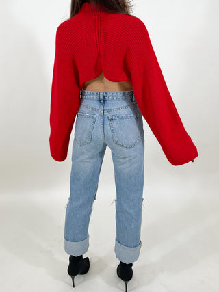 Keegan Chunky Knit Sweater | Red | FINAL SALE