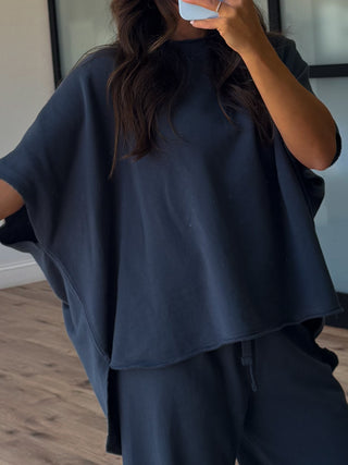 Worn Well Oversized Top | Smoky Blue