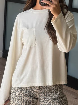 On Time Pocket Long Sleeve | Vanilla
