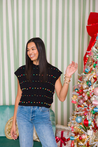 Jingle Bell Beaded Sweater Vest