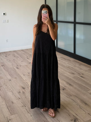 Nightfall Eyelet Maxi Dress