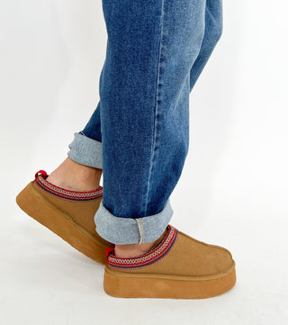 Tazza Platform Slide | Tan | RESTOCK