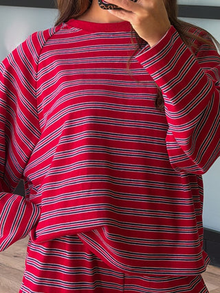 Perfectly Aligned Raglan Pullover | Red Ribbon