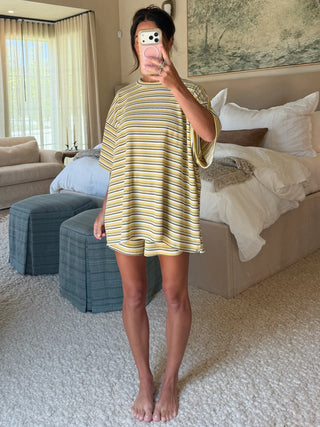 Jovi Waffle Knit Tee + Shorts Set | Canary Mist | +Plus Available