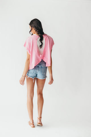 Transcend Cut-Out Tee | Bubblegum