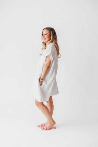 Coastal Core Cotton Dress | White