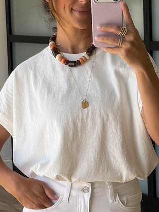 The Perfect White Capped Tee