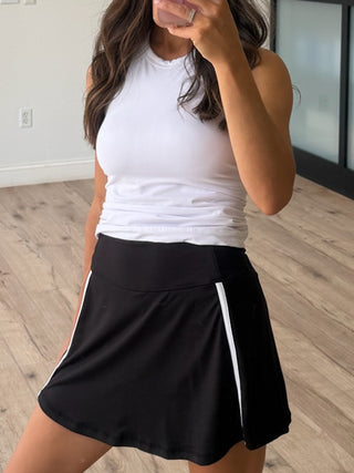 Varsity Stride Butter Soft Skort | Black | RESTOCK