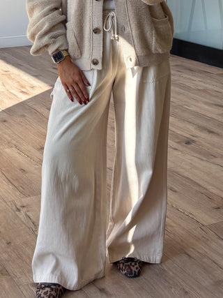 Gramercy Wide Leg Pants | Bone