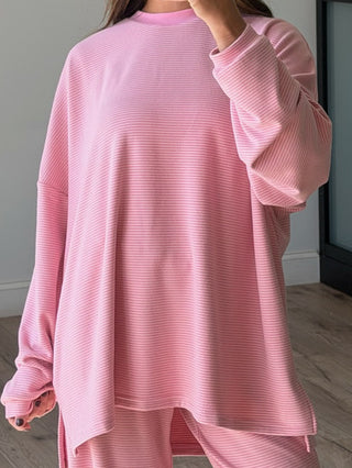 Just In Case Brush Knit Pullover | Ballet Pink