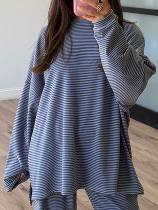 Just Lounging Knit Pullover | Lagoon | RESTOCK