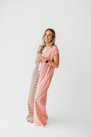 Lia Stripe Jumpsuit | Neapolitan | +Plus Available