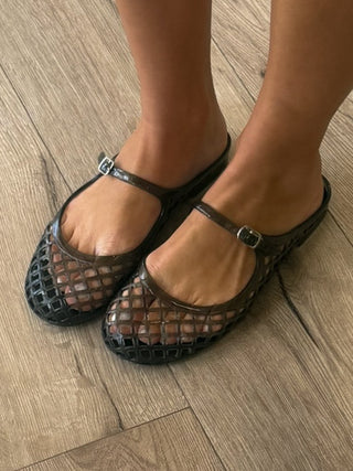 Jelly Ballet Slides | Black