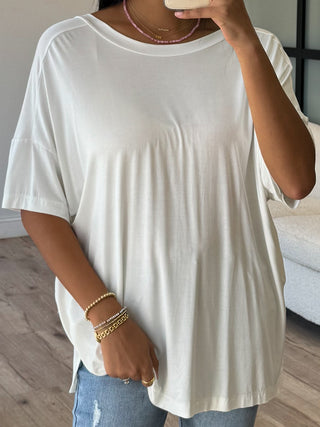 Effortless Oversized Tunic | White