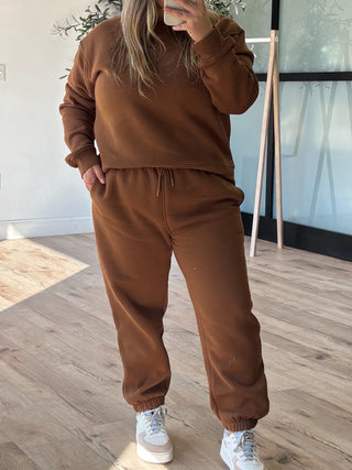 Cotton Fleece Joggers | Caramel