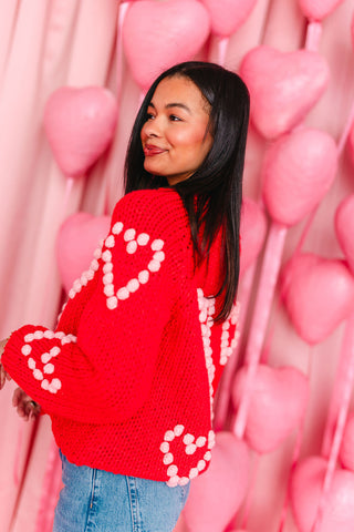 You Have My Heart Pom Sweater | +Plus Available | FINAL SALE