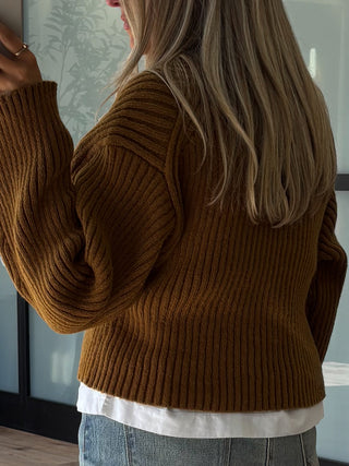 Warm Up Ribbed Sweater | Harvest Gold