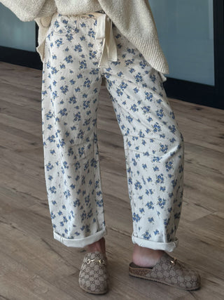 Bluebonnet Drawstring Barrel Pants