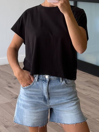 True Form Cotton Tee | Black