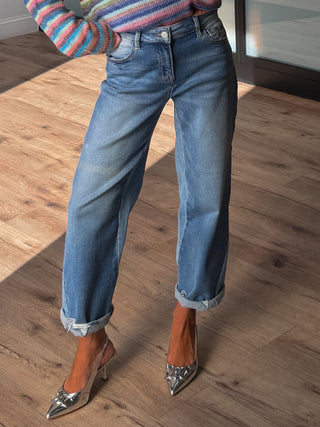 Ryder Contrast Wash Barrel Jeans | +Plus Available | RESTOCK