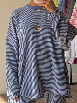 Just Lounging Knit Pullover | Lagoon | RESTOCK