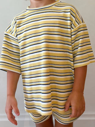 Tiny Jovi Waffle Knit Set | Canary Mist