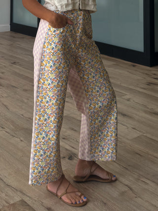 Petal Check Cropped Pants | RESTOCK
