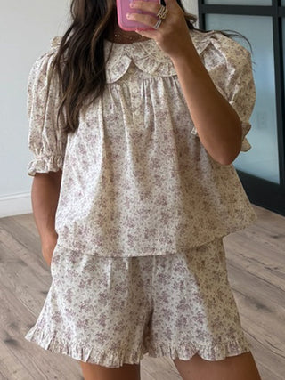 Tea Rose Collared Blouse