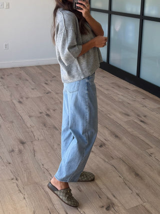 Lennox Short Sleeve Knit Cardigan | Grey