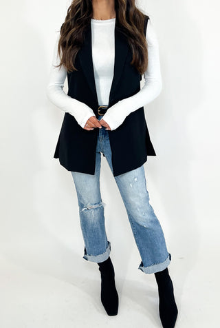 Paige Blazer Vest | Black
