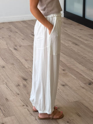 Austyn Baggy Balloon Pants | White