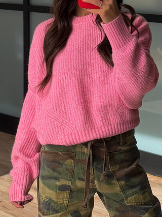 Jayce Crew Sweater | Bubblegum