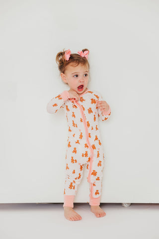 Love You Beary Much Sleep Onesie | Pink | Tiny Talulah