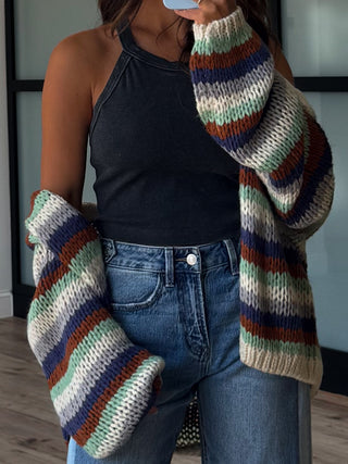 Bold Strokes Knit Cardigan | Frosted Fern | +Plus Available