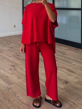 Worn Well Oversized Top | Cherry | RESTOCK