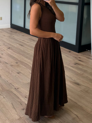 Ophelia Smocked Dress | Espresso
