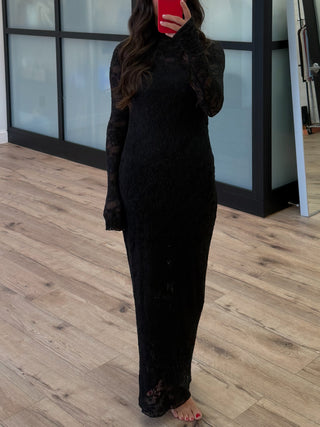 Lacey Long Dress | Black