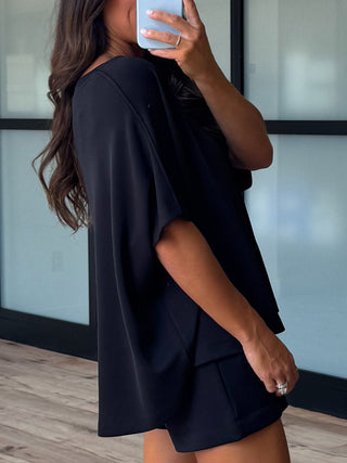 Unwind Dolman Tee | Black