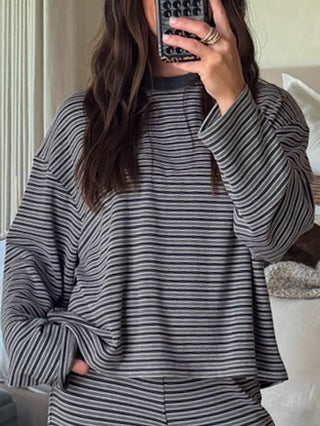 Off The Scene Long Sleeve Top | Grey