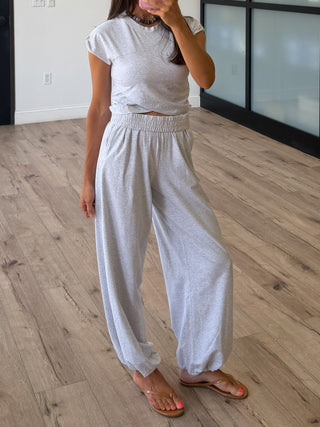 Birdie Crossover Two Piece Set | Grey