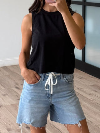 Sea Salt Muscle Tank | Black