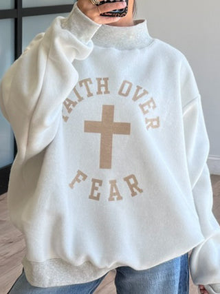 "WWJD" Mock Neck Sweatshirt