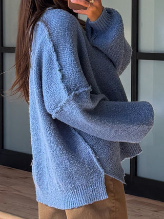 Lev Textured Cardigan | Slate | +Plus Available