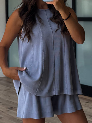 Drift Two Piece Set | Smoky Blue