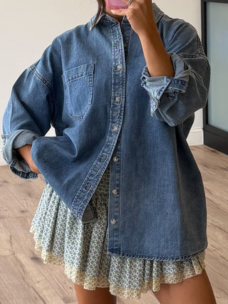 Old Soul Denim Shacket | Medium Wash | +Plus Available | RESTOCK