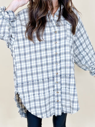 Stone Cliff Plaid Tunic | Natural | +Plus Available | RESTOCK