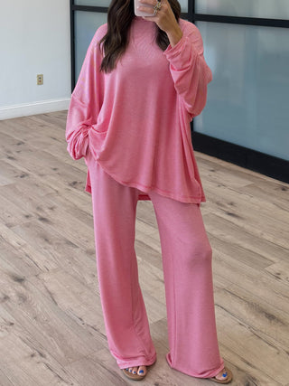 Sunday Soft Stripe Set | Cherry | +Plus Available