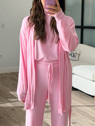 Downtime Ribbed Robe | Bubblegum | +Plus Available | FINAL SALE